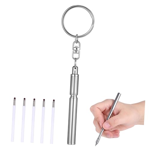 GALPADA Teleskopstift-set Winziger Stift Nachfüllung Kleiner Stift Schlüsselanhänger Mit Miniaturstiften Stiftschlüsselkette Mini-teleskop-schlüsselanhänger Tragbar Silber Rostfreier Stahl GALPADA Teleskopstift-set Winziger Stift Nachfüllung Kleiner Stift Schlüsselanhänger Mit Miniaturstiften Stiftschlüsselkette Mini-teleskop-schlüsselanhänger Tragbar Silber Rostfreier Stahl von GALPADA