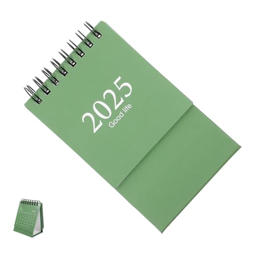 GALPADA Tischkalender im schlichten Stil Jahreskalender 2024.07-2025.12 Spiral- kleiner Tischkalender 2025 Tränenkalender für kleiner Schreibtischkalender Mini-Desktop-Kalender Papier Grün GALPADA Tischkalender im schlichten Stil Jahreskalender 2024.07-2025.12 Spiral- kleiner Tischkalender 2025 Tränenkalender für kleiner Schreibtischkalender Mini-Desktop-Kalender Papier Grün von GALPADA