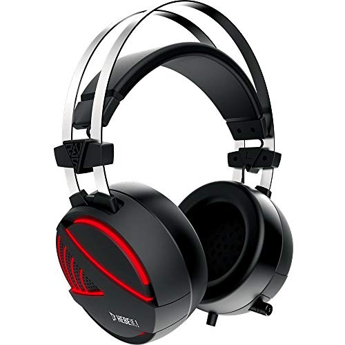 GAMDIAS Gaming Headset mit USB / 3,5-mm-Buchse, Spiel-klasse 40mm Treiber, Inline-Fernbedienung und RGB-Streaming-Beleuchtung (HEBE E1), SCHWARZ von GAMDIAS