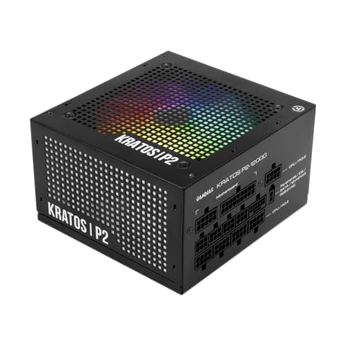 GAMDIAS Kratos P2 1200W PC-ATX-Netzteil, Vollmodulares, Leiser 120-mm-PWM-Lüfter, 80 Plus Gold, ATX 3.0 und PCIe Gen 5.0, 12VHPWR-Kabel inkludiert von GAMDIAS