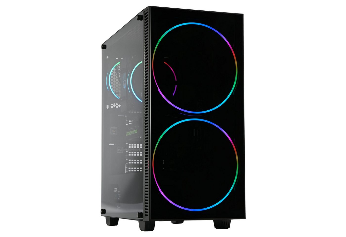 Solarbayer, Workstation4u, Black Hole Gaming-PC (Intel Core i7 11700KF, RTX 4060 8GB, 16 GB RAM, 250 GB SSD, Luftkühlung, Core i7-11700KF, RTX 4060 8GB, Windows 11 Pro, WLAN+BT) von Solarbayer