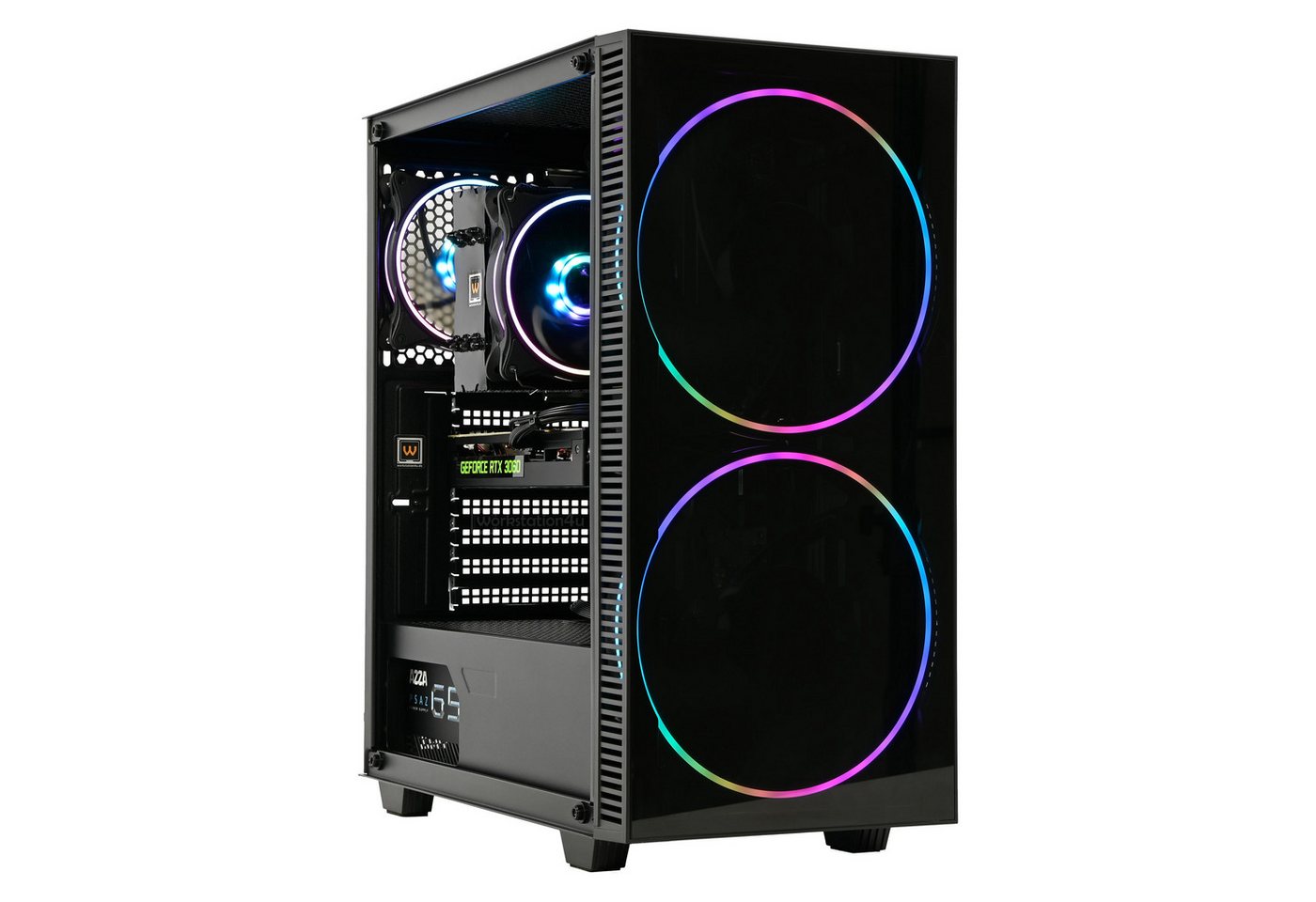 Solarbayer, Workstation4u, Black Hole Gaming-PC (Intel Core i7 11700KF, RTX 4070 12GB, 16 GB RAM, 250 GB SSD, Luftkühlung, Core i7-11700KF, RTX 4070 12GB, Windows 11 Pro, WLAN+BT) von Solarbayer