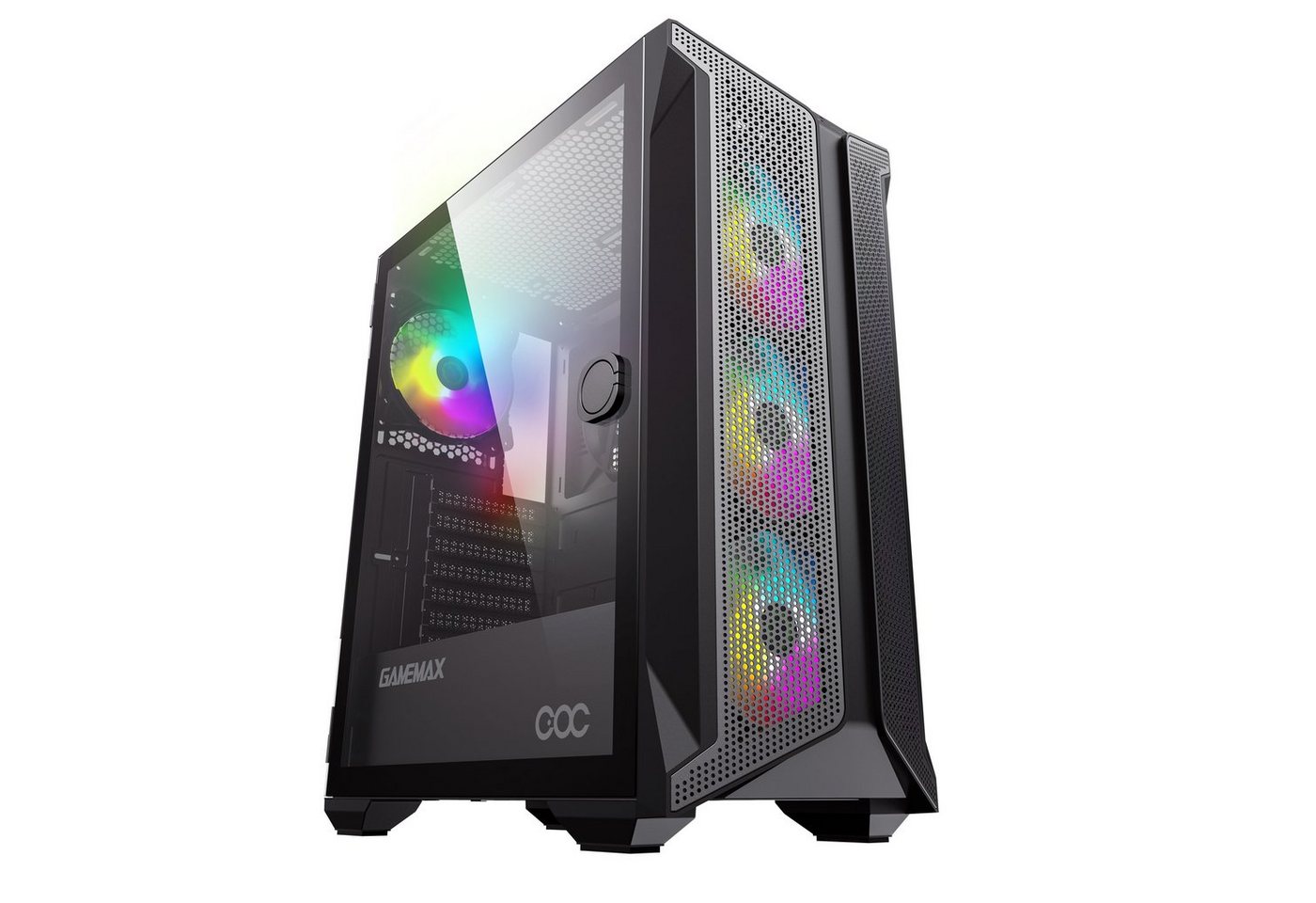 GAMEMAX Gaming-Gehäuse Brufen C1 Midi-Tower USB3.0X2+USB2.0x1 +HD-AUDIO, ATX, schwarz, gehärtetes Glas GAMEMAX Gaming-Gehäuse Brufen C1 Midi-Tower USB3.0X2+USB2.0x1 +HD-AUDIO, ATX, schwarz, gehärtetes Glas von GAMEMAX