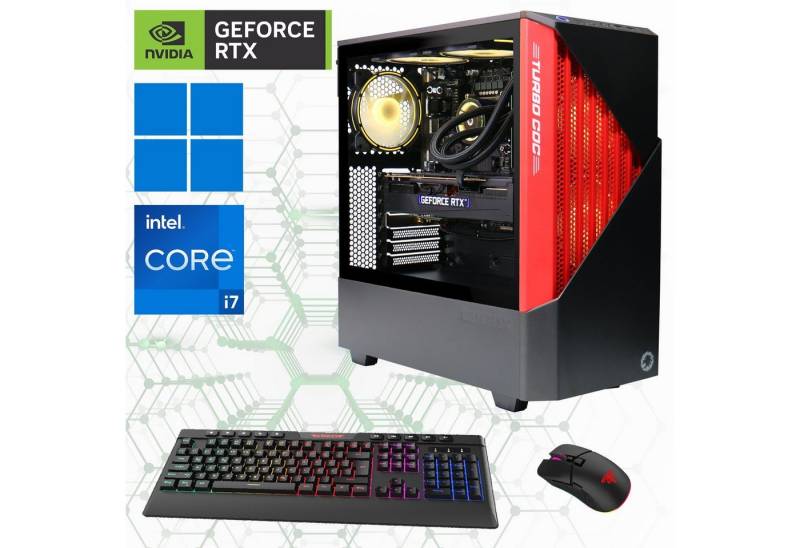 GAMEMAX Gaming-PC (Intel® Core i7 14700F, RTX 4070 Ti Super, 32 GB RAM, 2000 GB SSD, Wasserkühlung, DDR5-RAM, PCIe SSD Gen4, Windows 11) von GAMEMAX