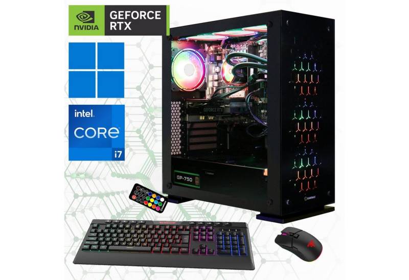 GAMEMAX Onyx II 7291 Gaming-PC (Intel® Core i7 14700KF, RTX 4070 Ti Super, 32 GB RAM, 2000 GB SSD, Wasserkühlung, DDR5-RAM, PCIe SSD Gen4, Windows 11) von GAMEMAX