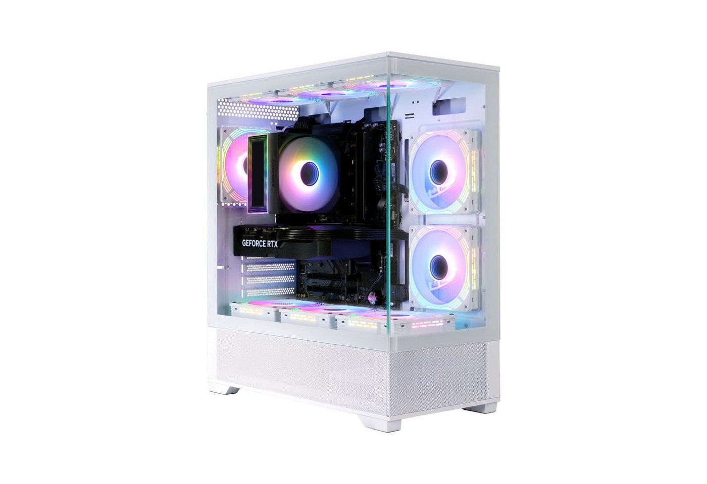 GAMEMAX Vista AW 7517 Gaming-PC (AMD Ryzen 5 7500F, RTX 5060Ti, 32 GB RAM, 1000 GB SSD, Luftkühlung aktiv, Windows 11, DDR5 RAM, Gen4 SSD) von GAMEMAX
