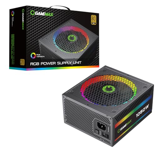 GameMax 1050 W Pro Modular 80 Plus Gold Netzteil mit 14 cm ARGB-Lüfter GameMax 1050 W Pro Modular 80 Plus Gold Netzteil mit 14 cm ARGB-Lüfter von GameMax