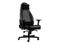 noblechairs Icon, Gepolsterter Sitz, Gepolsterte Rückenlehne, Schwarz, Schwarz, Kunstleder, Polyurethan, Kunstleder, Polyurethan (PU) von GAMERSWEAR
