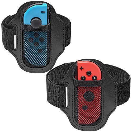 GAMSURFING Leg Strap für Nintendo Switch Sports Play Soccer/for Switch OLED Model Ring Fit Adventure Bundle Leg Fixing Band,Adjustable Adults Elastic Sports Strap for Nintendo Switch Sports (2 Pack) von GAMSURFING