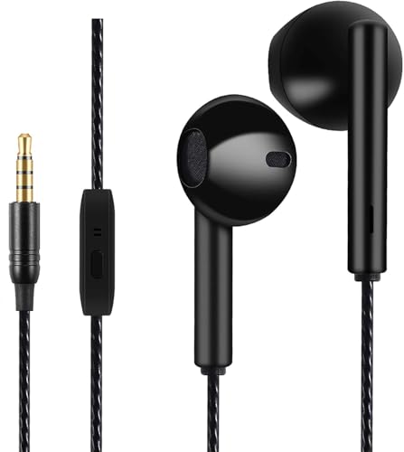 GAMURRY In-Ear Headphones with Cable, Stereo Bass Earphones, with Microphone Function and Noise Reduction, Tangle-Free Cable, 3.5 mm Headphones, for Galaxy, Huawei, MP3 and Other Audio Devices etc von GAMURRY