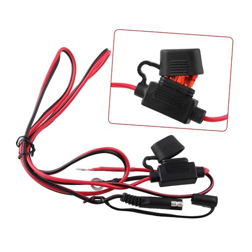 GANAZONO 12V Dual USB SAE zu USB Adapter für Motorräder Wasserdichtes Ladegerät mit Integrierter Sicherung Kompatibel mit Handy und GPS Einfache Installation und Hitzebeständig von GANAZONO
