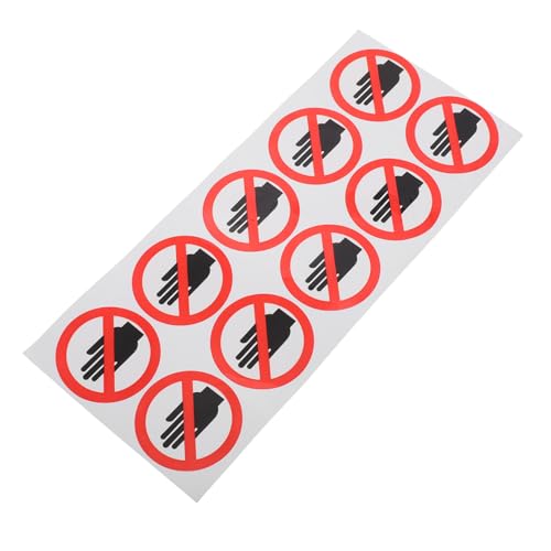 GANAZONO Aufkleber Für Warnschilder Sicherheitsschild Sicherheitswarnzeichen Nicht Tasten Warnaufkleber Pvc Gleitflächen Wasserdichte Selbstklebende Aufkleber Black von GANAZONO