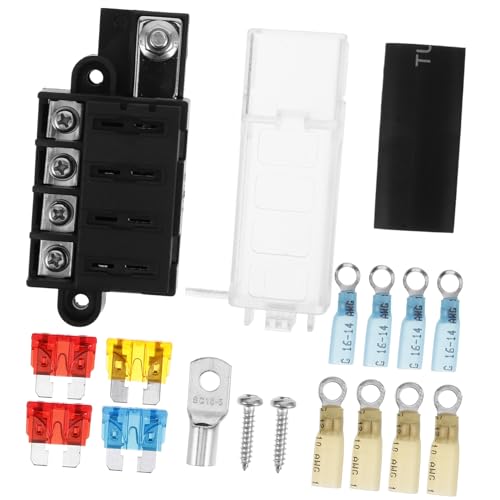 GANAZONO Sicherungskasten Sicherungshalter Autoradio Terminalstreifen Sicherungshalter Fusible Link Endsicherungsblock Auto-sicherungs-kit Bootsbusterminal Timer Für Rv Bojack Teile Metall von GANAZONO