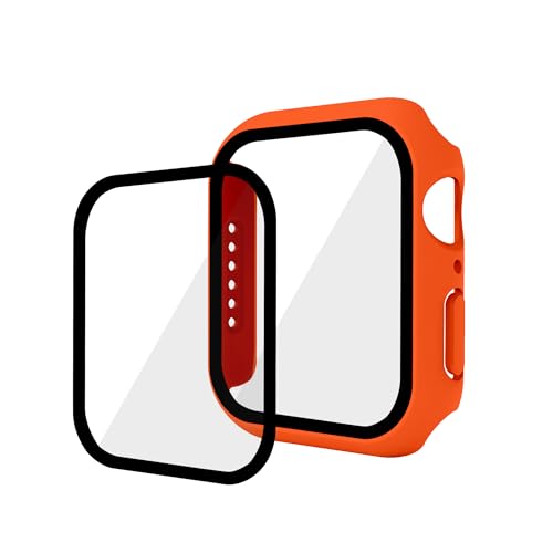 GANGANPRO 2 In 1 Design Harte PC Hülle mit Gehärtetem Glas Displayschutzfolie für Apple Watch 4/5/6/SE,Ultradünne Kratzfeste Smartwatch Abdeckung für iWatch 40 mm Zubehör – Orange GANGANPRO 2 In 1 Design Harte PC Hülle mit Gehärtetem Glas Displayschutzfolie für Apple Watch 4/5/6/SE,Ultradünne Kratzfeste Smartwatch Abdeckung für iWatch 40 mm Zubehör – Orange von GANGANPRO