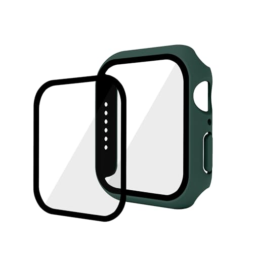 GANGANPRO 2 In 1 Design Harte PC Hülle mit Gehärtetem Glas Displayschutzfolie für Apple Watch 4/5/6/SE,Ultradünne Kratzfeste Smartwatch Abdeckung für iWatch 44 mm Zubehör – Olivgrün GANGANPRO 2 In 1 Design Harte PC Hülle mit Gehärtetem Glas Displayschutzfolie für Apple Watch 4/5/6/SE,Ultradünne Kratzfeste Smartwatch Abdeckung für iWatch 44 mm Zubehör – Olivgrün von GANGANPRO