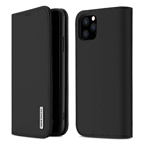 GANGXUN Kompatibel mit iPhone 11 Pro Max Hülle,Premium Echtes Leder Flip Wallet Handyhülle, mit Kartenhalter, TPU stoßfeste Innenschalenabdeckung für 6.5 Zoll iPhone 11Promax Schutzhülle, Schwarz von GANGXUN