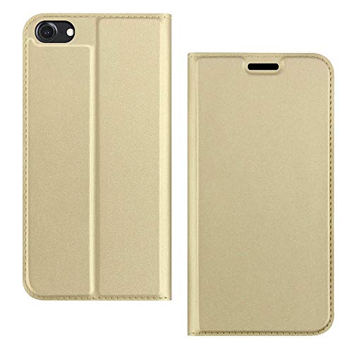 GANGXUN Kompatibel mit iPhone 8 Hülle, iPhone 7 Handyhülle, iPhone SE 2020 hülle, mit Kartenhalter, Premium TPU Kunstleder Schutzhülle Flip Folio Brieftaschenetui Case 4,7 Zoll, Gold von GANGXUN