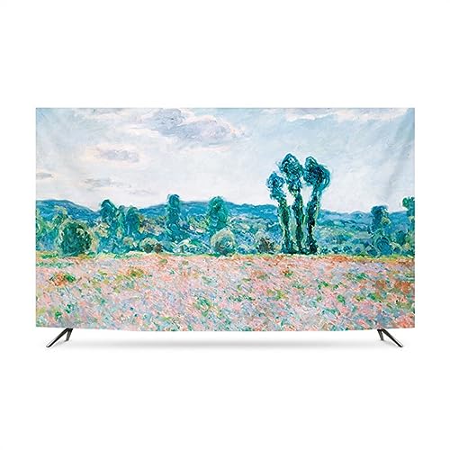 TV Cover Indoor 32-86 Inch LCD TV Screen Protector Colorful Oil Painting Pattern Inside TV Dust Cover For Flat Screen Television Decorative (Color : G, Size : 32 in) von GANTEC