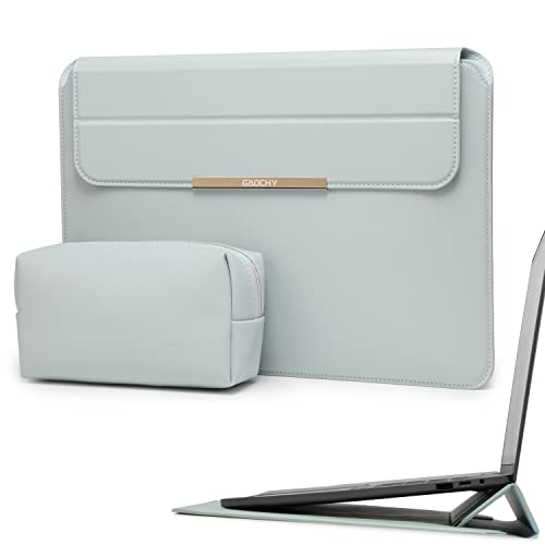 GAOCHY 13 Zoll Laptophülle Tasche mit Standfunktion, Kompatibel mit MacBook Air M2 A2681 13,6-Zoll-Display, MacBook Air 13 M1 2018-2022, MacBook Pro 13 M2 M1 2016-2022, mit Zubehörtasche, Himmelblau von GAOCHY