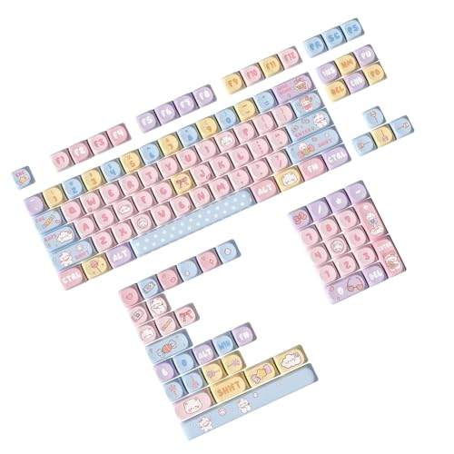 GAOINTELL 131Keys Farbenfrohe Süßigkeitenbären Themen Tastatur Tastatur Set Für Die Mechanische Tastaturschlüsselkaps Anpassung von GAOINTELL