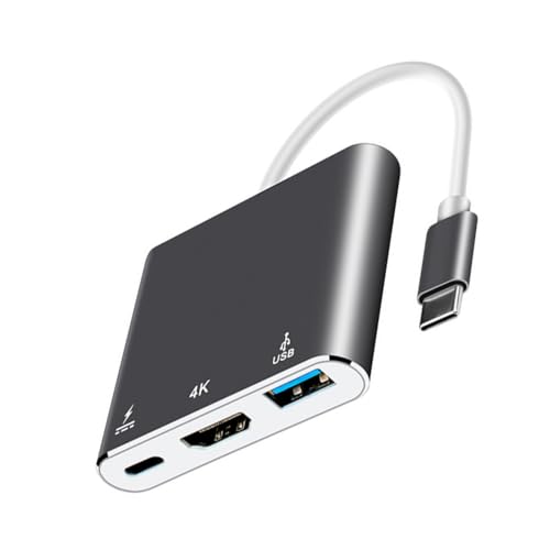 Kompakter USB-C-auf-HDMIs-Hubs, USB-C-auf-HDMIs-Adapter mit 4K PD65W Aufladung für Laptops, hochauflösende Displays von GAOINTELL