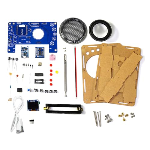 Radio-Set gepaart mit RDA5807 Funkmodul mit klarem Bildschirm und kompletten Komponenten, die zusammengebaut werden müssen von GAOINTELL