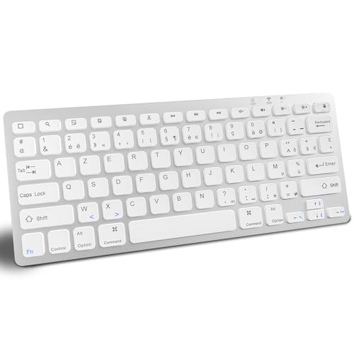 GAOJIE Kabellose Tastatur für iOS-System, Bluetooth-Tastatur für iPad 10,2 Zoll / 10,2 Zoll / 10,2 Zoll, iPad Air 10,9 / iPad Pro 11 / 12,9 Zoll, iPad Mini, iPhone, Mini-Tastatur, QWERTY-Layout von GAOJIE