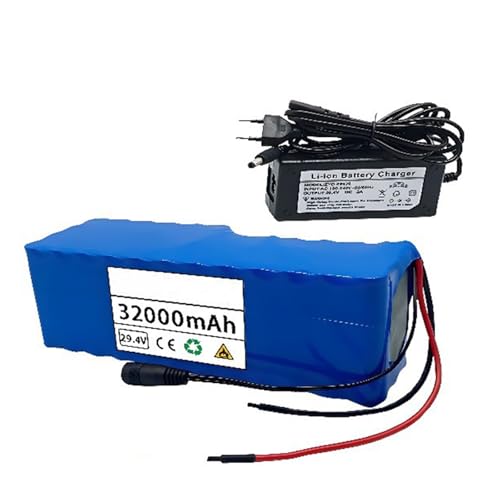 24 V 32 Ah Lithium-Ionen-Akku, 7S6P Elektrofahrrad-Akku mit Ladegerät, für Elektrofahrrad mit Elektromotor XT60 Plug von GAOJYLF
