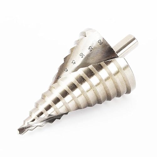 Stufenbohrer Kegelbohrer Schälbohrer Spiralförmig Gerilltes Bit Schrittbohrer Stahl Kegelbohrer 6-60mm Für Edelstahl Stufenbohrer Holz,Grifflänge 13mm Stufenbohrer Kegelbohrer Schälbohrer Spiralförmig Gerilltes Bit Schrittbohrer Stahl Kegelbohrer 6-60mm Für Edelstahl Stufenbohrer Holz,Grifflänge 13mm von GAOUSD