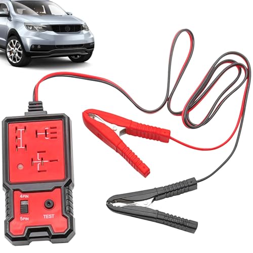 GAOUTO 12/24 Volt Auto Relais Tester, Professioneller tragbarer Relaistester mit Clips, Autobatterie Tester für Boot, Motorrad, Relais-Diagnosewerkzeug für Industrieanlagen von GAOUTO