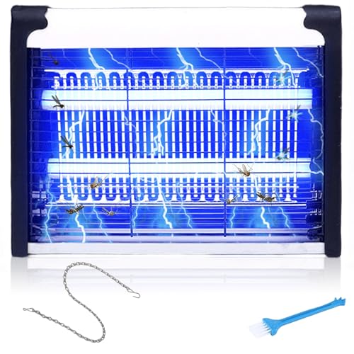 GAOUTO Hochwertiger LED-Insektenvernichter: Für Innen- Und Außenbereich, Effektiver Schutz Vor Insekten, Für Schlafzimmer, Wohnzimmer, Küche, Büro, Balkon (31,5 x 5 x 24,5 cm, Schwarz/Weiß) von GAOUTO