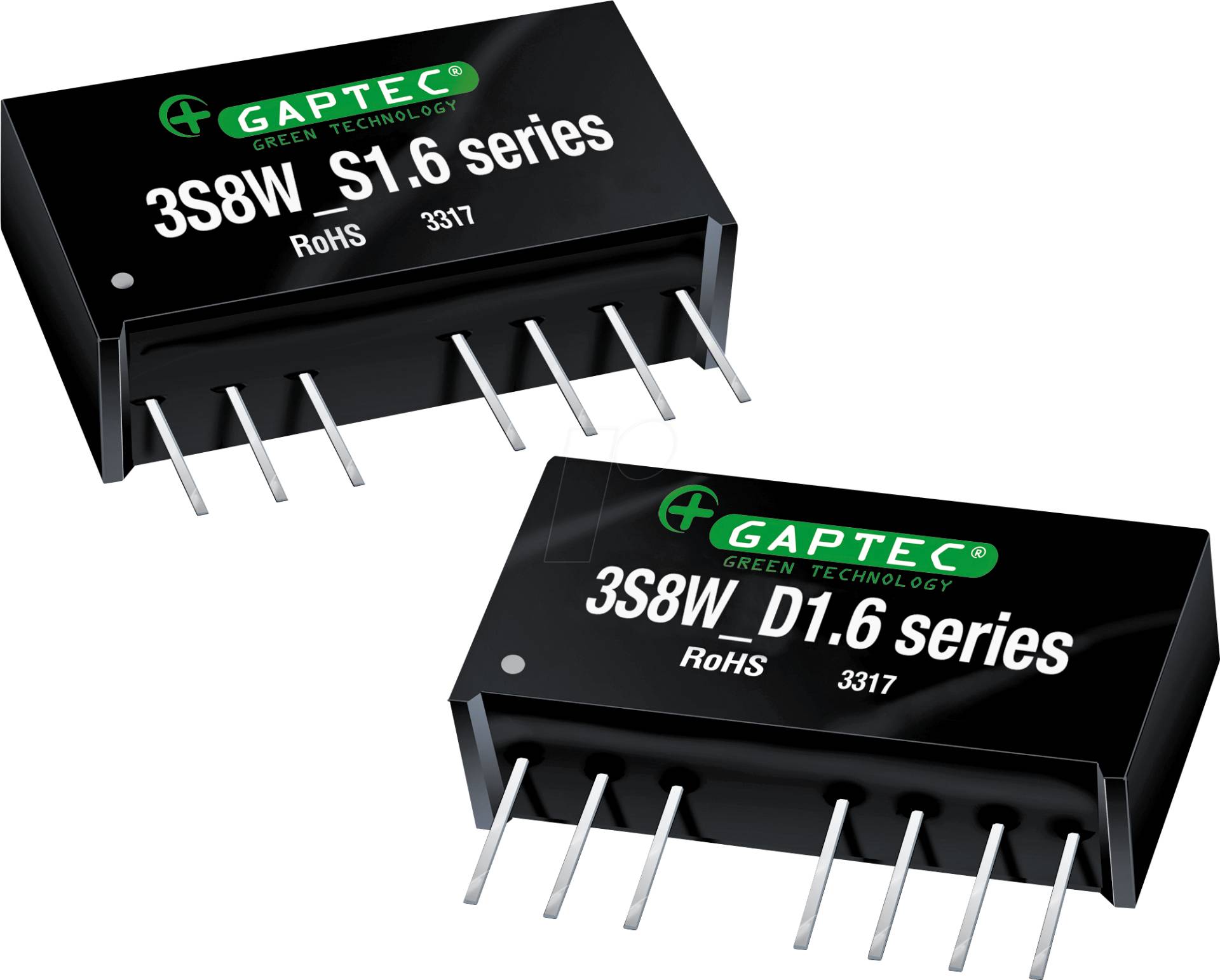 3S8W_2405S1.6RP - DC/DC-Wandler, 3 W, 5 V, SIL 8 von GAPTEC