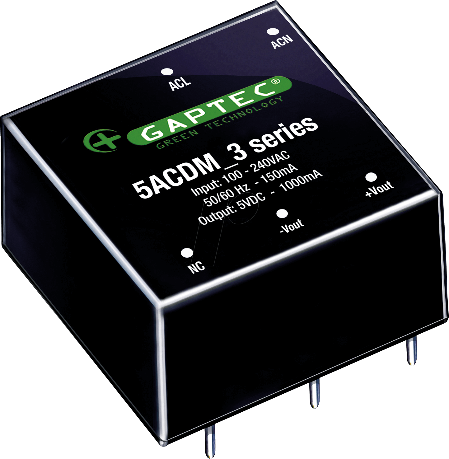 5ACDM_24S3 - AC/DC-Wandler, 5 W, 24 V, 90-264, DIP von GAPTEC
