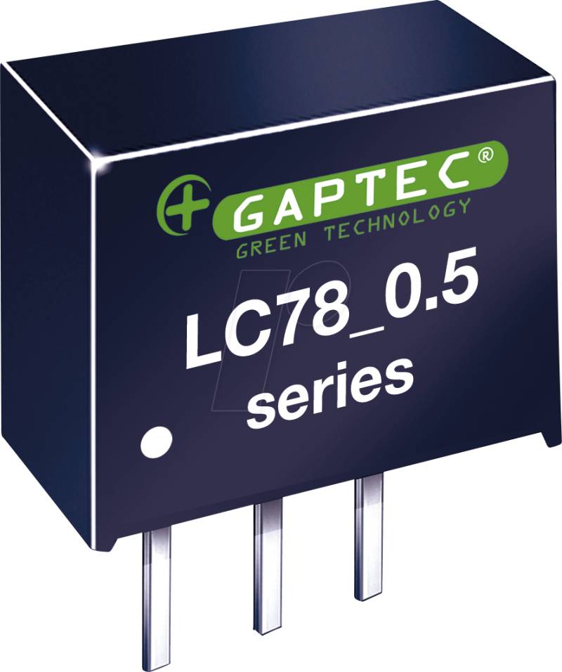 LC78_12-0.5 - DC/DC-Wandler, 15 - 28 Vin, 12,0 Vout, 0,5 A, SIP-3 von GAPTEC