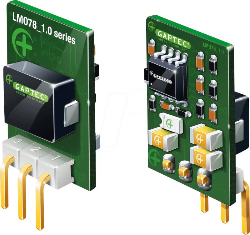 LMO78_12-1.0 - DC/DC-Wandler, 12 W, 12 V, 1000 mA, SIL von GAPTEC