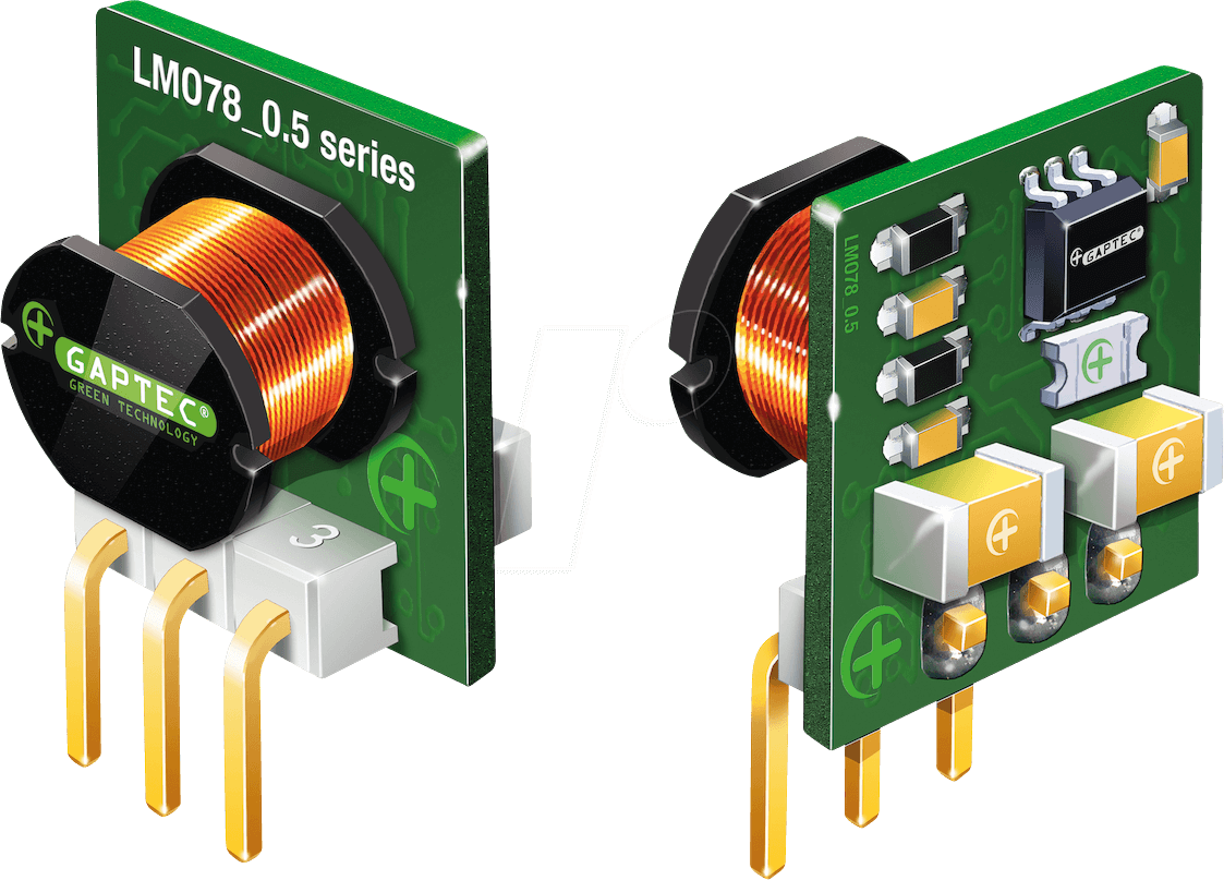 LMO78_15-0.5 - DC/DC-Wandler, 7,5 W, 15 V, 500 mA, SIL von GAPTEC