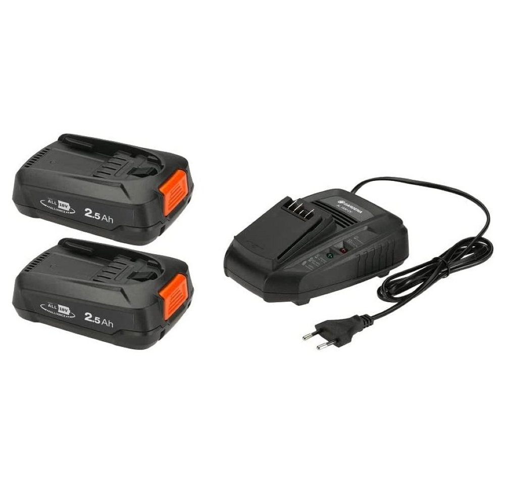 GARDENA Starter-Kit P4A 2 x PBA 18V/45 2,5 Ah + AL 1830 CV Akku & Ladegerät Akku Starter-Set GARDENA Starter-Kit P4A 2 x PBA 18V/45 2,5 Ah + AL 1830 CV Akku & Ladegerät Akku Starter-Set von GARDENA