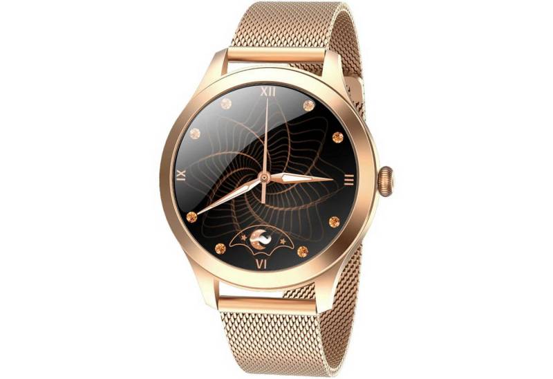 GARETT GARETT Women Naomi Pro 42mm Schwarz-Gold Smartwatch von GARETT