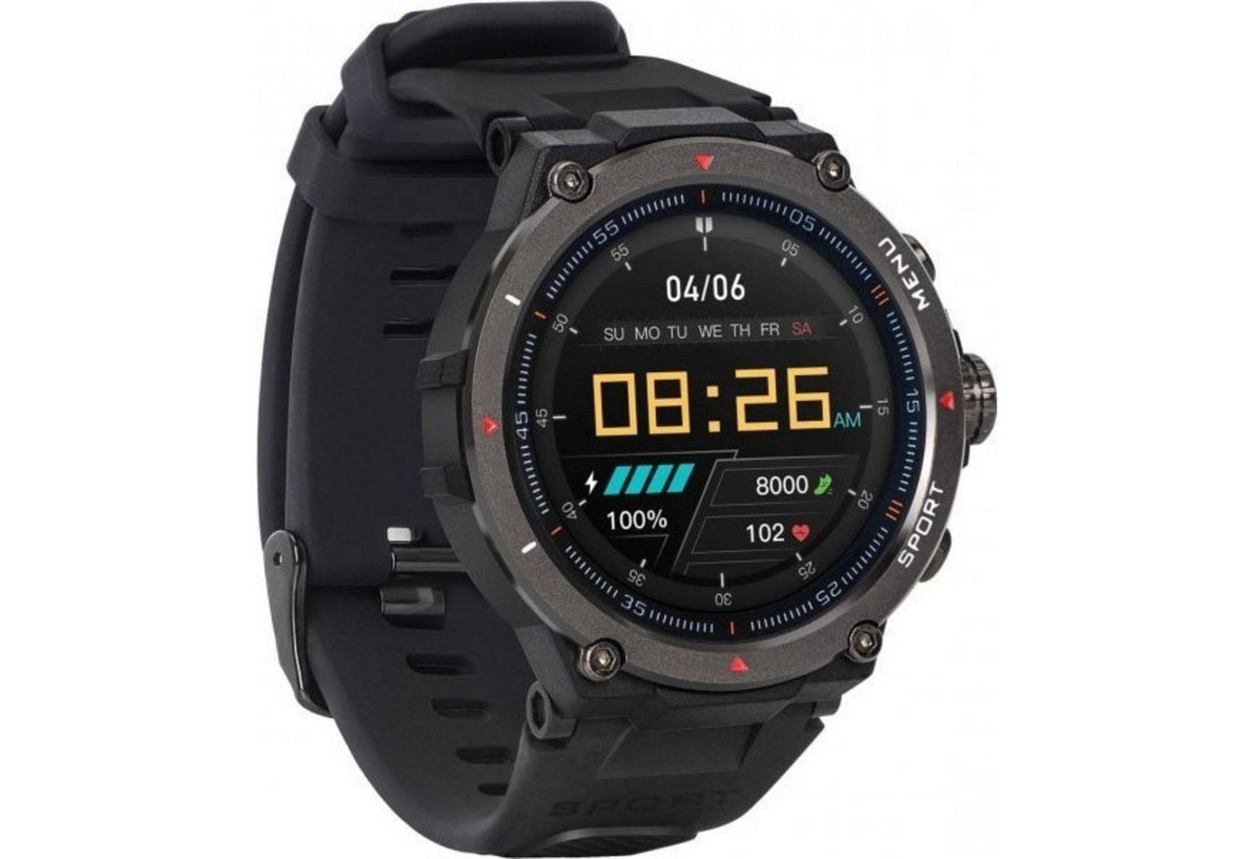 GARETT Garett GRS PRO Smartwatch (Schwarz) Smartwatch von GARETT