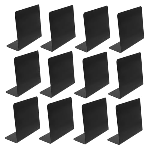 GARIOUANS 12 Stück Tischmarkierungen für die Tafel bar schild hochzeitsdekoration Mini-Schilder löschbare Tafel Wiederverwendbares Message Board Tabletop Message Board-Schilder PVC Black von GARIOUANS