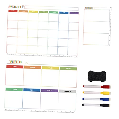 GARIOUANS 1Satz Magnetisches Planungsboard für Kühlschrank Abwischbarer Wochen und Monatskalender aus Pet Farbstift und Radiergummi Flexible Nutzung für Effiziente GARIOUANS 1Satz Magnetisches Planungsboard für Kühlschrank Abwischbarer Wochen und Monatskalender aus Pet Farbstift und Radiergummi Flexible Nutzung für Effiziente von GARIOUANS