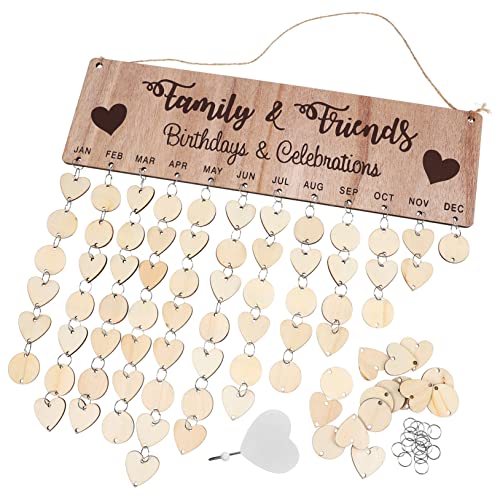 GARIOUANS 1Satz Wandkalender aus Holz DIY Geburtstagskalender mit Holzscheiben Dekorativer Kalender zur Erinnerung an Familiengeburtstage für Zuhause und Büro um Wichtige Daten GARIOUANS 1Satz Wandkalender aus Holz DIY Geburtstagskalender mit Holzscheiben Dekorativer Kalender zur Erinnerung an Familiengeburtstage für Zuhause und Büro um Wichtige Daten von GARIOUANS