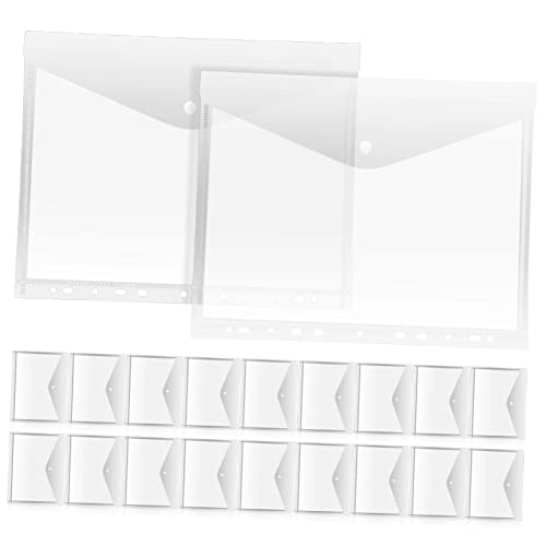 GARIOUANS 20Stücke Bindemittel Erweiterbare Binder mit Lochrand für Schule und Büro Transparente Dokumentenmappe mit Druckknopfverschluss Organisieren GARIOUANS 20Stücke Bindemittel Erweiterbare Binder mit Lochrand für Schule und Büro Transparente Dokumentenmappe mit Druckknopfverschluss Organisieren von GARIOUANS