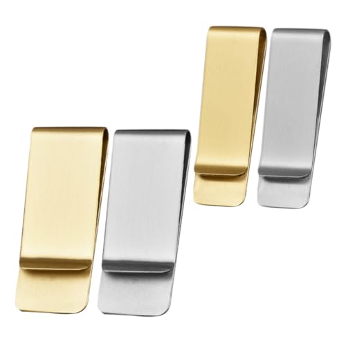 GARIOUANS 4 Stück Rechnung Ordner Bleistiftclips Aus Metall Stifthalter Für Notizbuch Stifthalter Clip Testpapierordner Kleiner Klipp Büroklammern Aus Metall Bleistifthalter-clips Messing von GARIOUANS