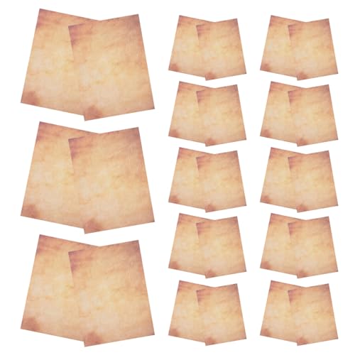 GARIOUANS 50 Stück Vintage-Briefkopfpapier klassisches Papier Zertifikatspapier für Kunsthandwerk antikes Briefpapier druckerpapier Zertifikatspapierdruck Briefpapier im Vintage-Design Braun von GARIOUANS