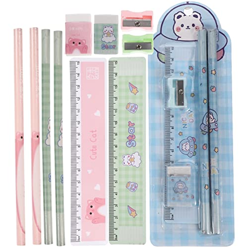 GARIOUANS 6Sätze Kreatives Bleistift für Teiliges Schulstationäres mit Handheld Bleistiften Radiergummis und Lineal Cartoon Design und GARIOUANS 6Sätze Kreatives Bleistift für Teiliges Schulstationäres mit Handheld Bleistiften Radiergummis und Lineal Cartoon Design und von GARIOUANS