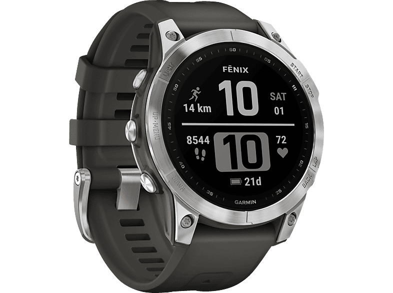 GARMIN Fenix 7 Smartwatch Edelstahl Silikon, 127-210 mm, Graphit GARMIN Fenix 7 Smartwatch Edelstahl Silikon, 127-210 mm, Graphit von GARMIN