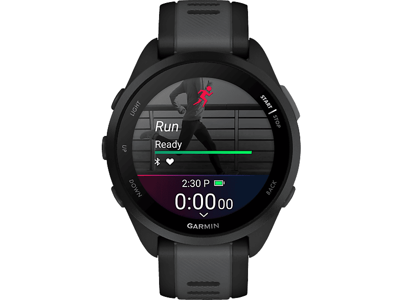 GARMIN Forerunner 165, Uhr, 20 mm, Schwarz/Schiefergrau von GARMIN