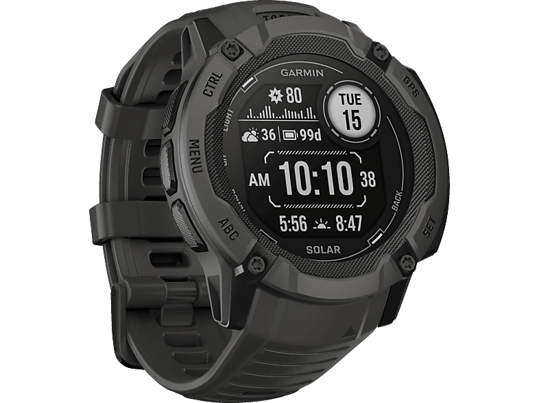 GARMIN Instinct 2X Solar Smartwatch Silikon, 26 mm, Graphit von GARMIN