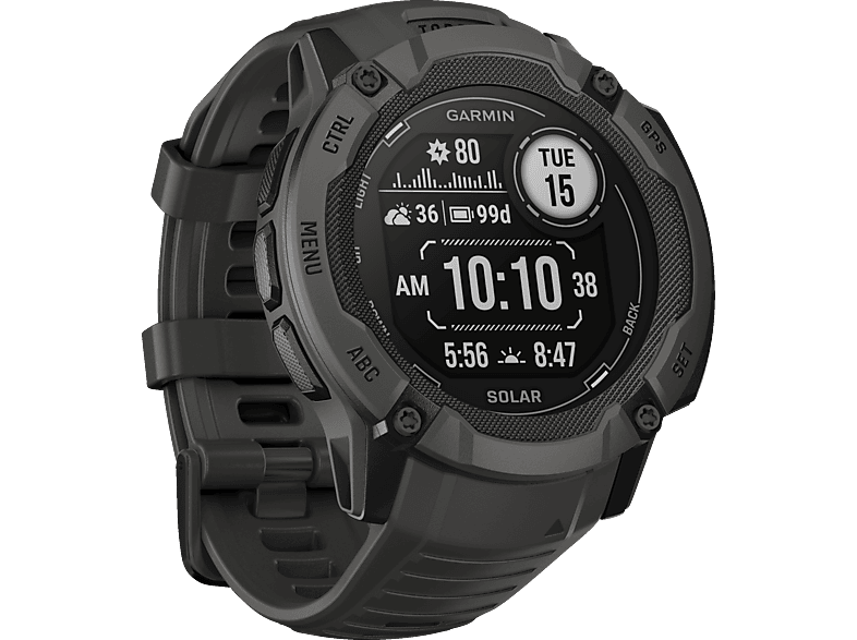 GARMIN Instinct 2X Solar Smartwatch Silikon, 26 mm, Graphit GARMIN Instinct 2X Solar Smartwatch Silikon, 26 mm, Graphit von GARMIN